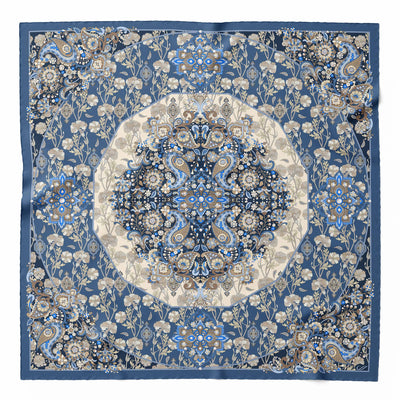 Blue Marine Modal Cashmere Square Scarf