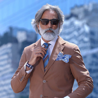 luxury double sided print pocket square