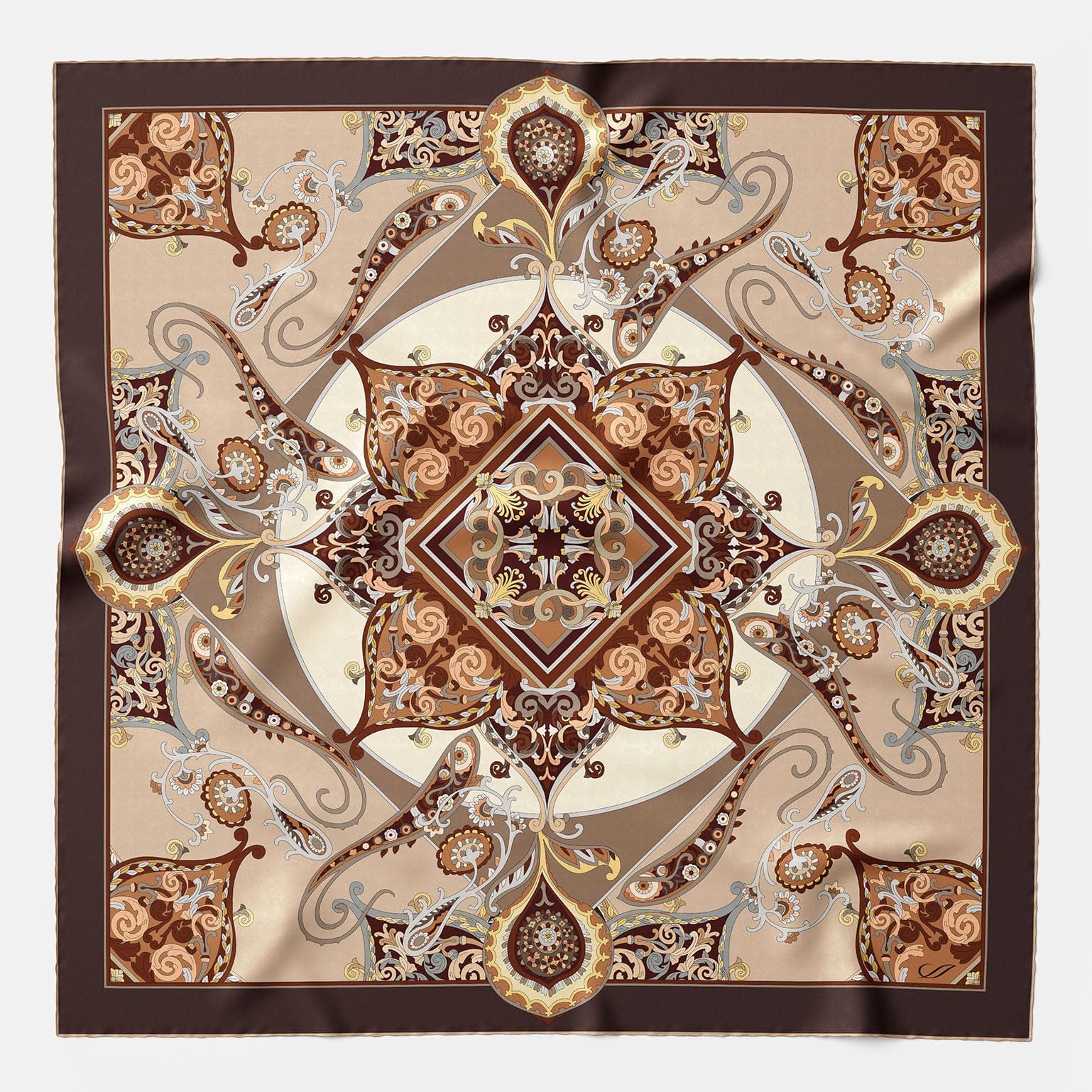 Women's Neutrals Silk Square Scarf