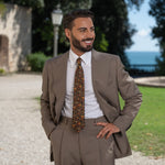 Black Floral Madder Silk Tie