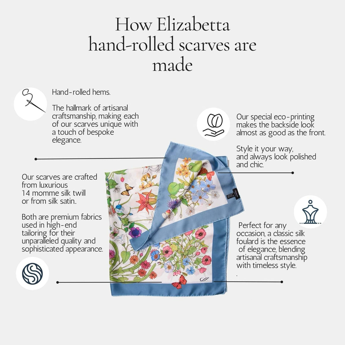 How Elizabetta handrolled scarves are made