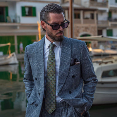 Handmade Italian woven silk tie