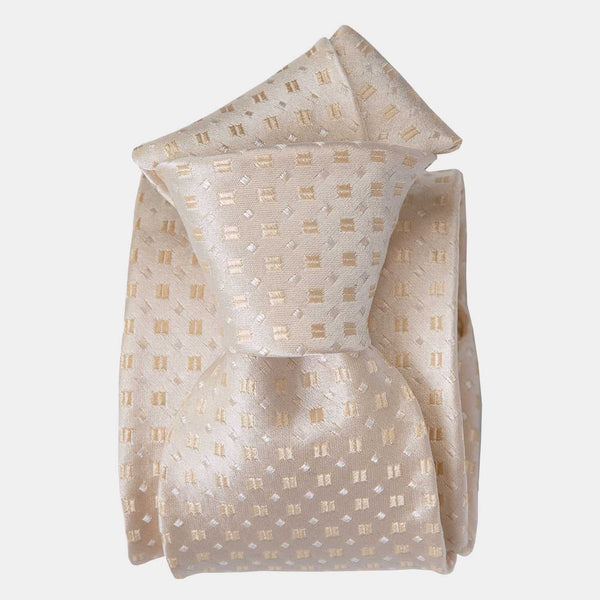 Ivory Silk Tie - Formal - 100% Made in Como Italy