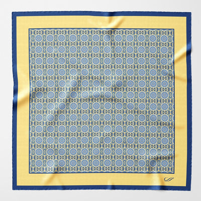 Italian Yellow Large Silk Bandana