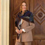 Extra Large Italian Brown Wool Scarf