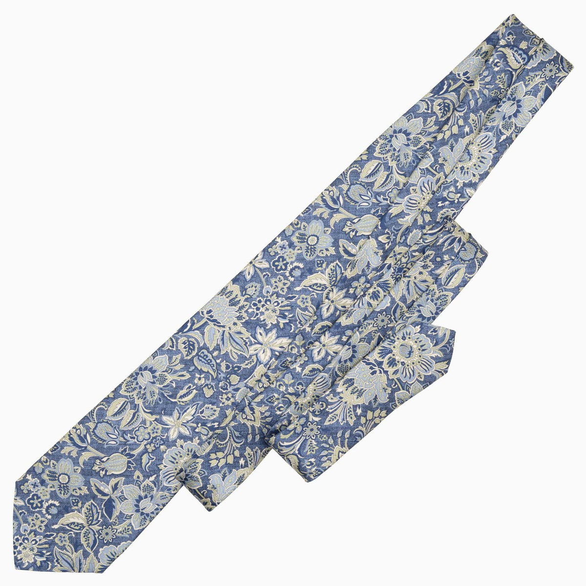 Handmade Italian Silk Tie Blue Floral