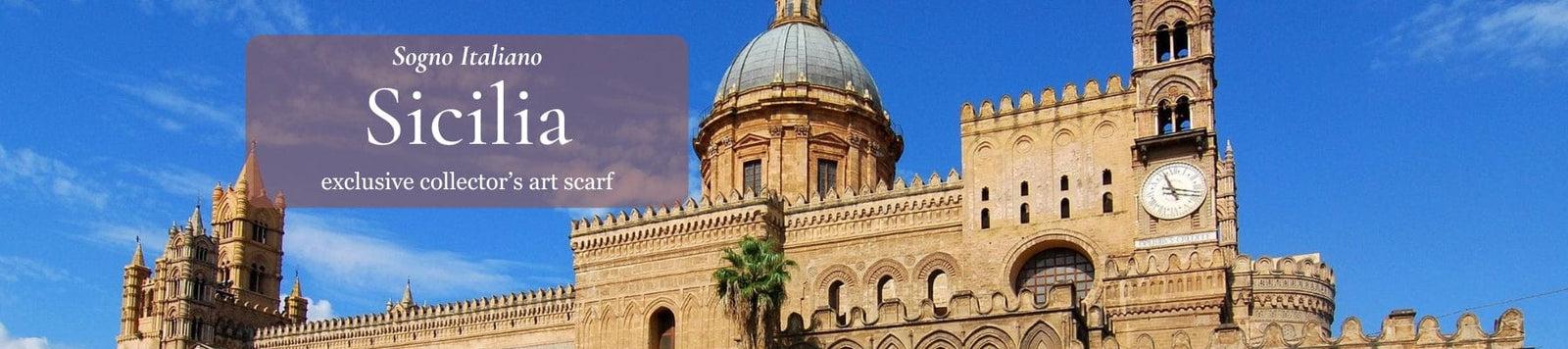 Italian art silk scarf - Sicily