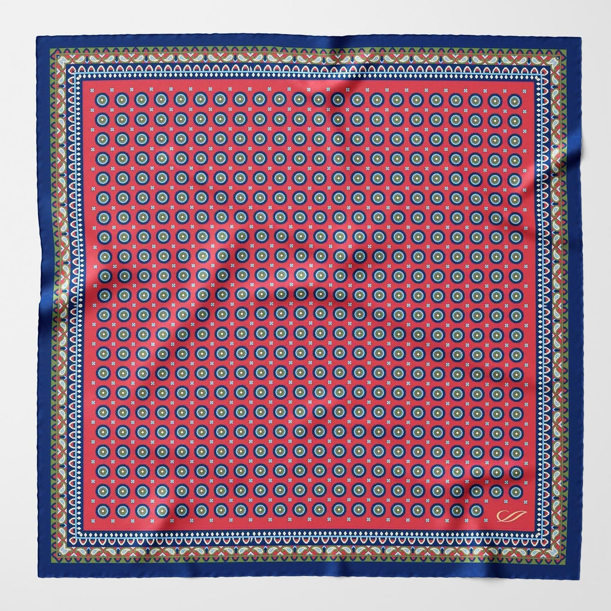 Dark Red Silk Neckerchief - Made in Italy