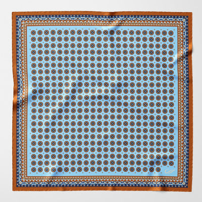Sky Blue Silk Bandana Neckerchief - Made in Italy