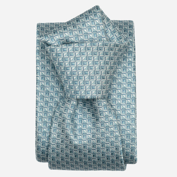 Men's Designer Italian Silk Tie Aqua