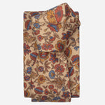 Beige Floral Madder Silk Tie