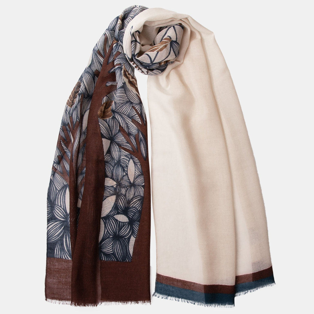 Beige Lightweight Soft Italian Wool Scarf