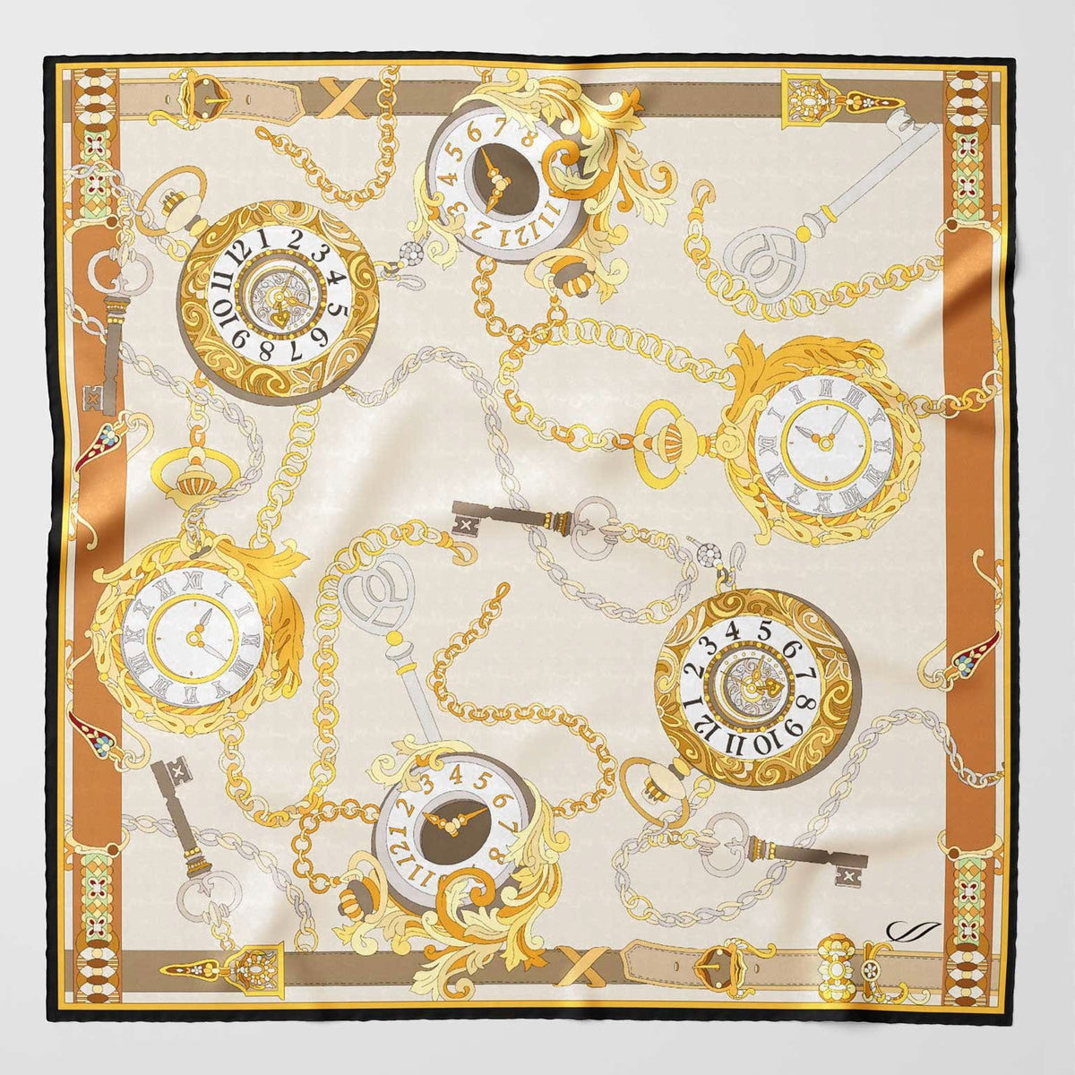 Beige Silk Italian Pocket Square