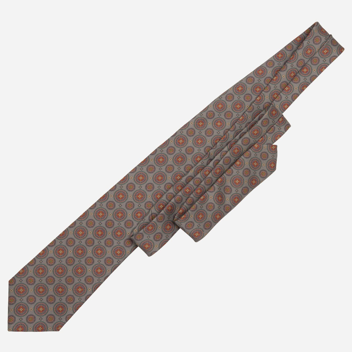 Blue Grey Madder Silk Italian Tie