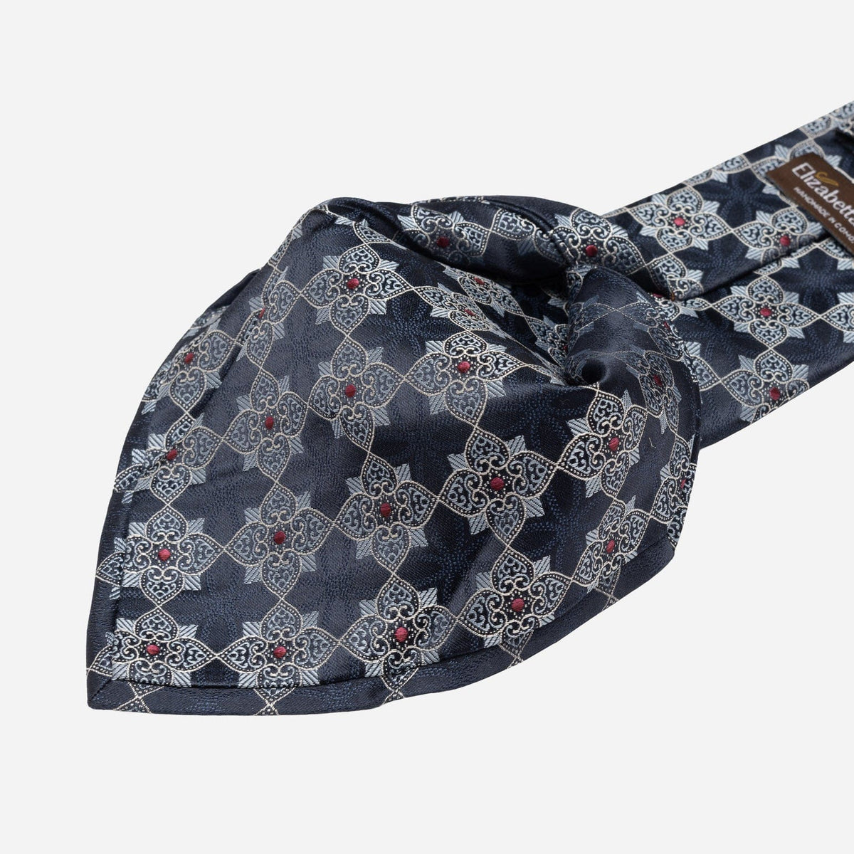 Italian Blue Designer Handmade Silk Tie