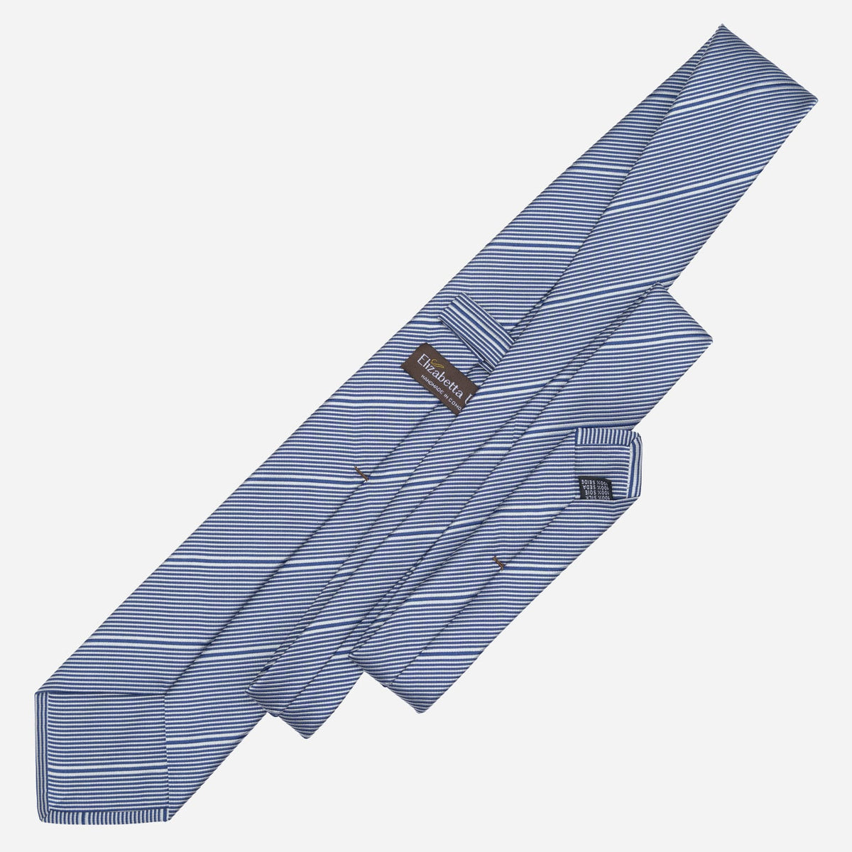 Blue Pinstripe Italian Designer Silk Tie