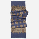 Italian Designer Men's Blue Silk Scarf