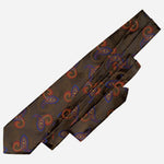 Designer Brown Paisley Silk Tie