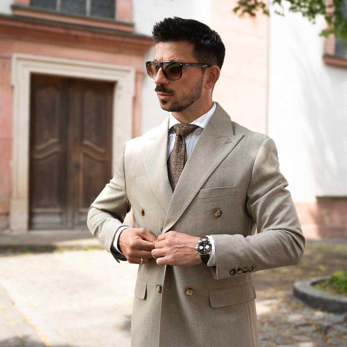 Luxury handmade Italian woven silk tie