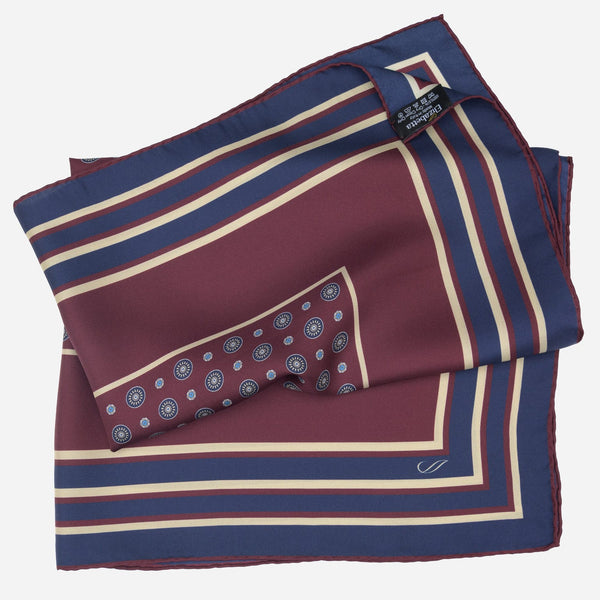 Burgundy Italian Silk Neckerchief