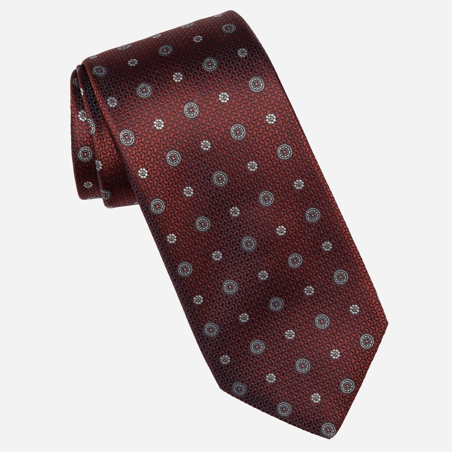 Men's Designer Italian Silk Tie Burgundy