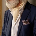 Italian Yellow Silk Woven Ascot Tie