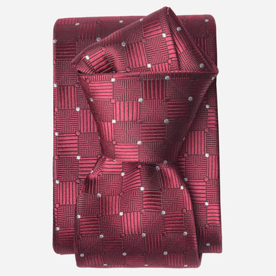 Crimson Red Handmade Italian Silk Tie