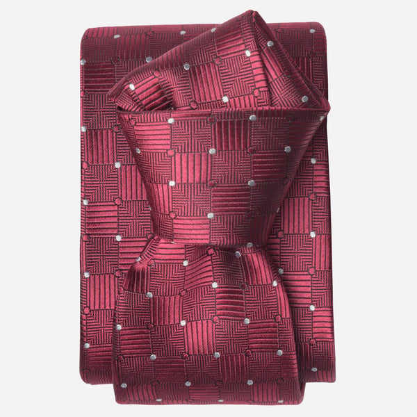 Crimson Red Handmade Italian Silk Tie