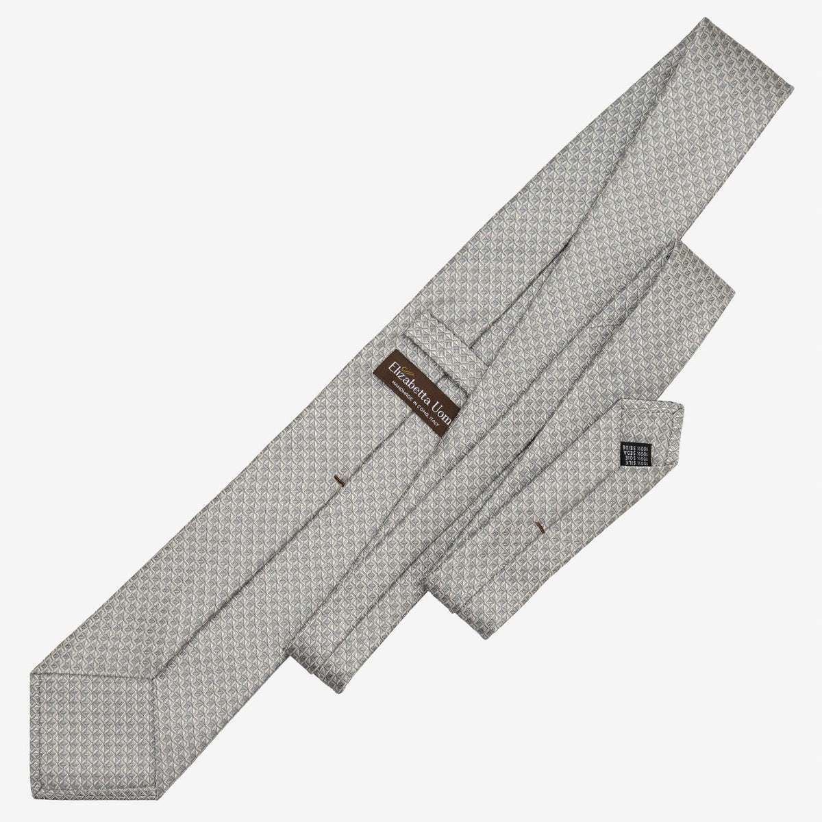Designer Italian Silk Tie Steel Grey