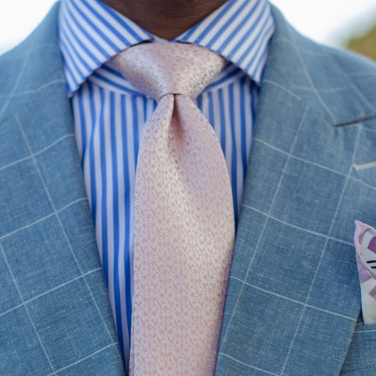 Italian Designer Dusty Rose Silk Necktie