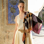Plum Italian Designer Silk Scarf