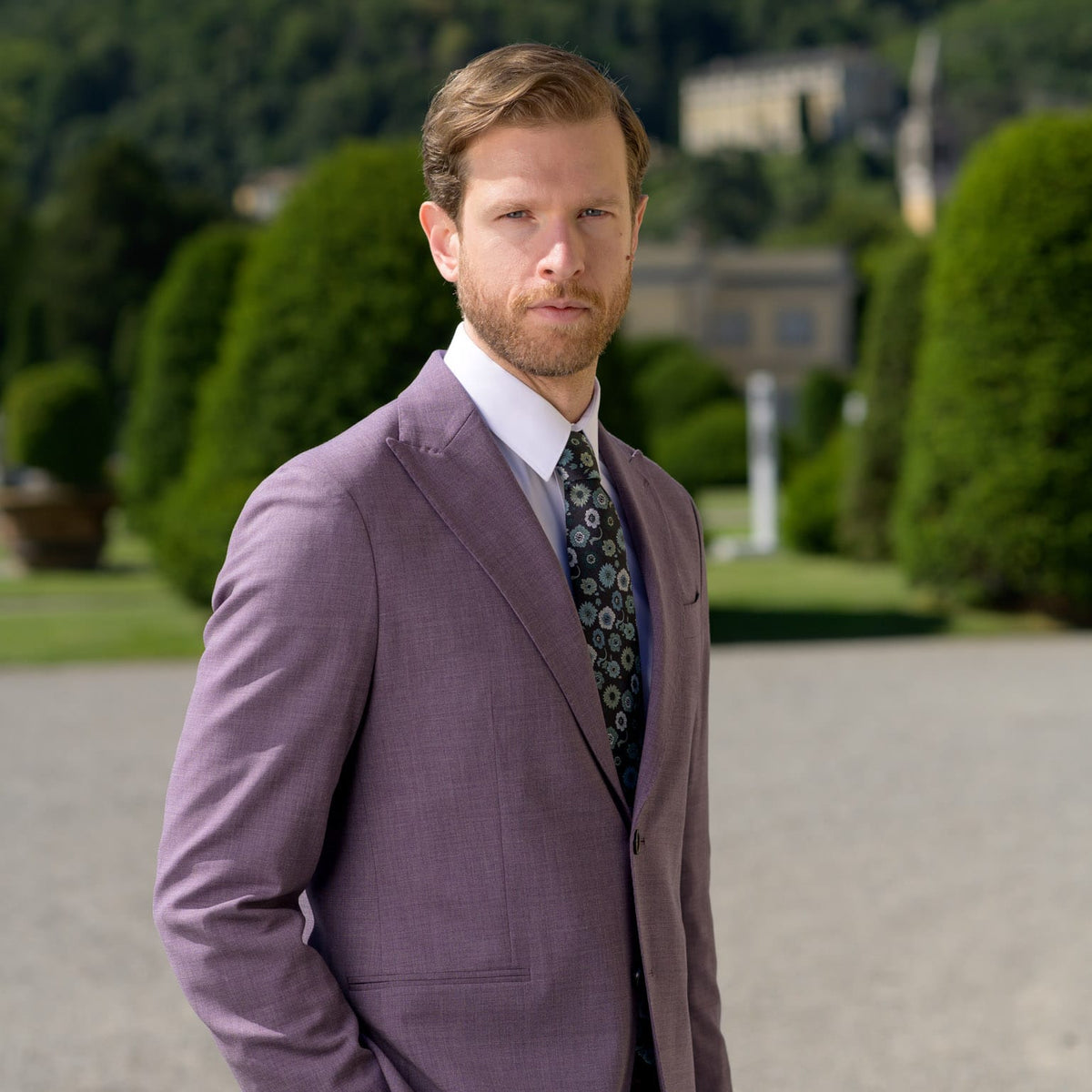 Aqua Floral Designer Luxury Silk Tie