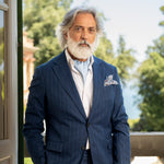 Angelo – Ascot en soie bleu pâle