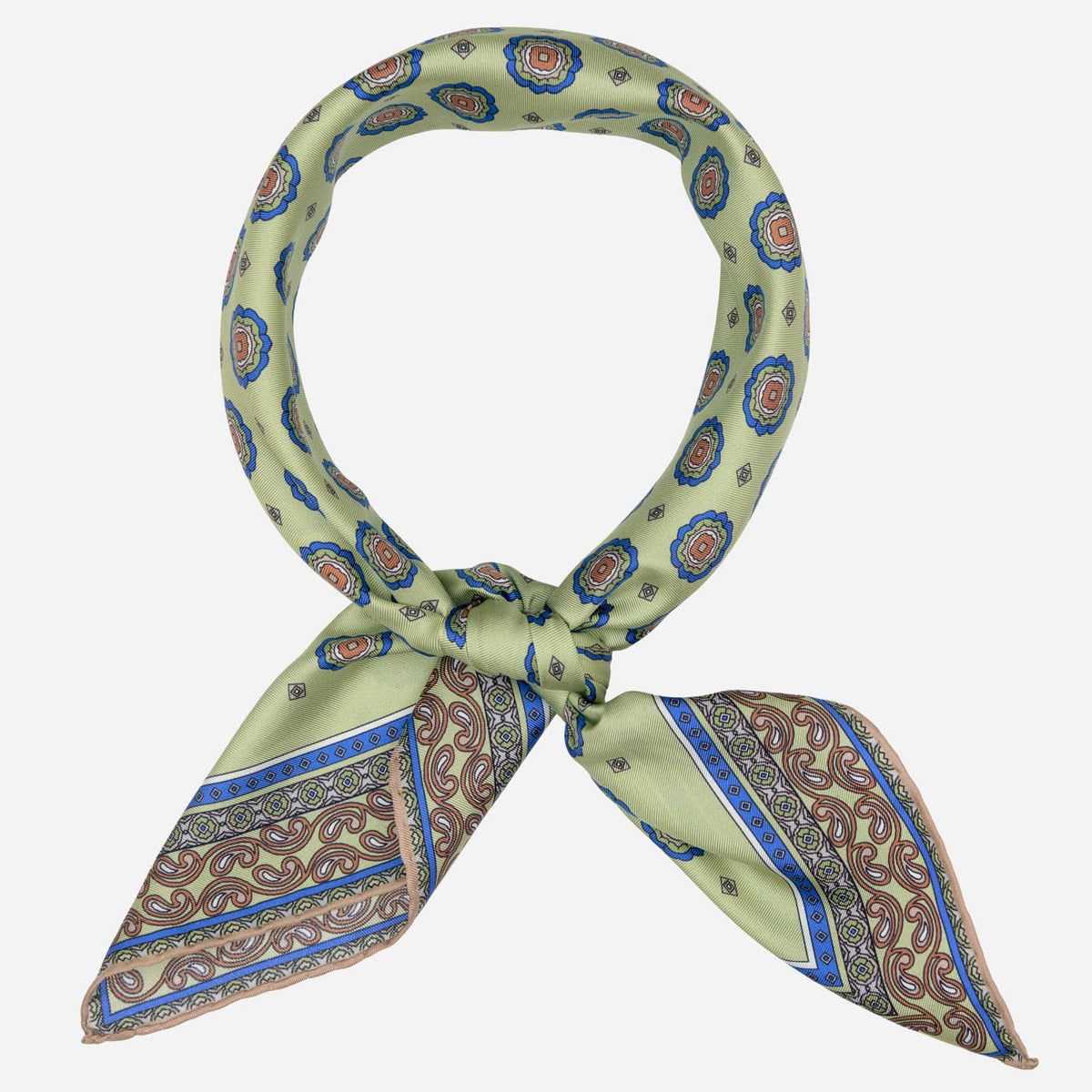 Green Silk Neckerchief - Made in Italy