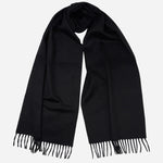 Black Felted Italian Cashmere Scarf