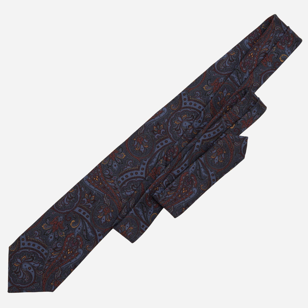 Paisley Blue Italian Madder Silk Tie