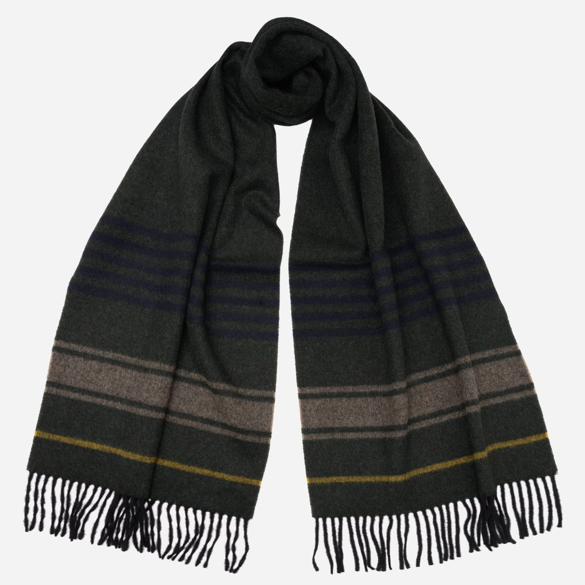 Green Italian Wool Cashmere Scarf