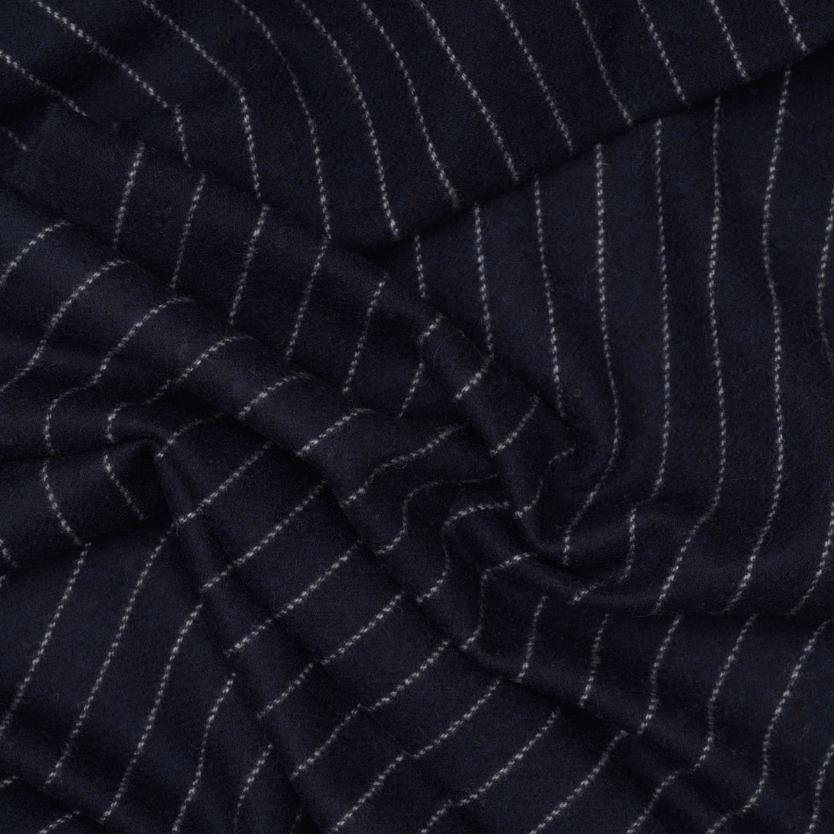 Navy Cashmere Wool Scarf