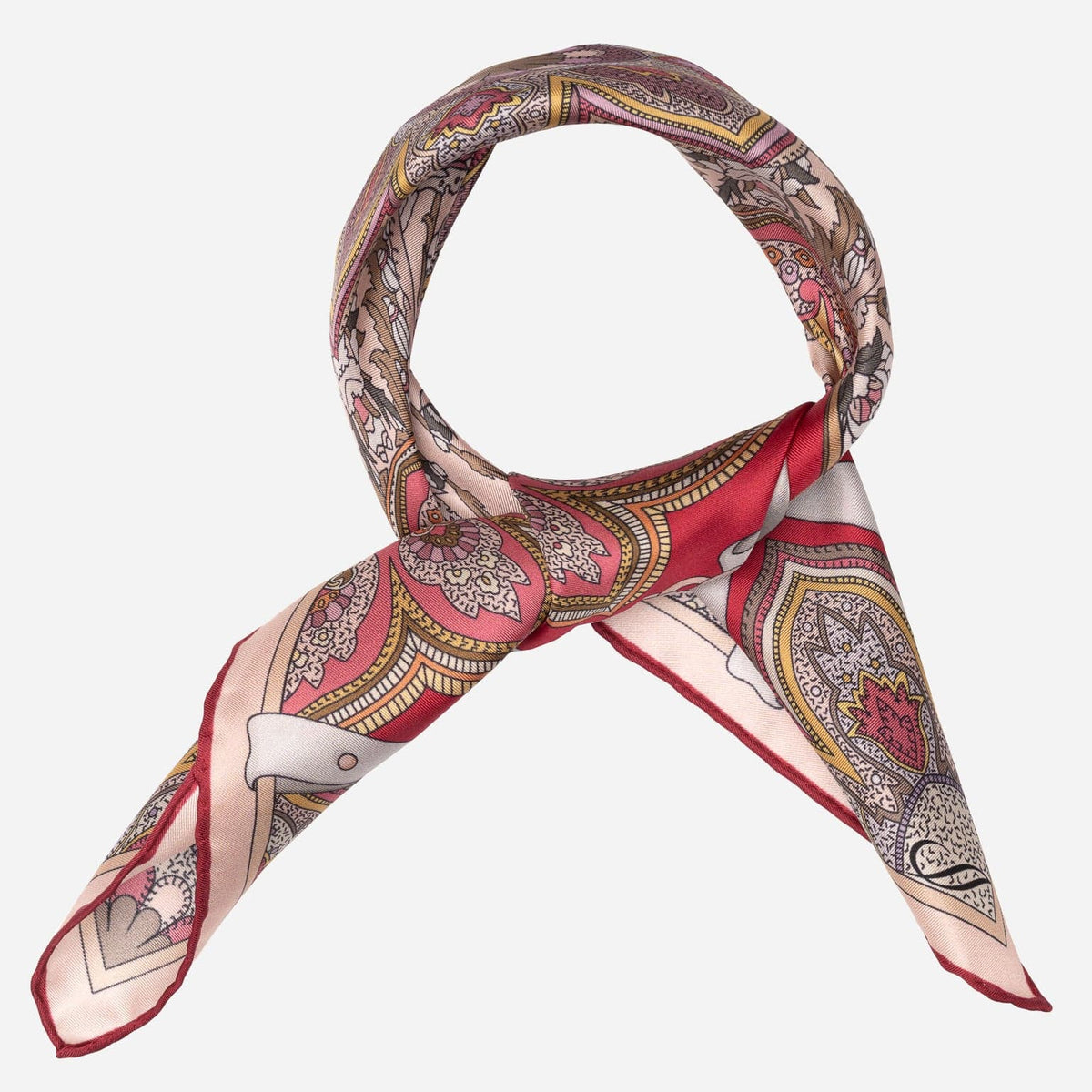 Women's Silk Bandana Cherry Red