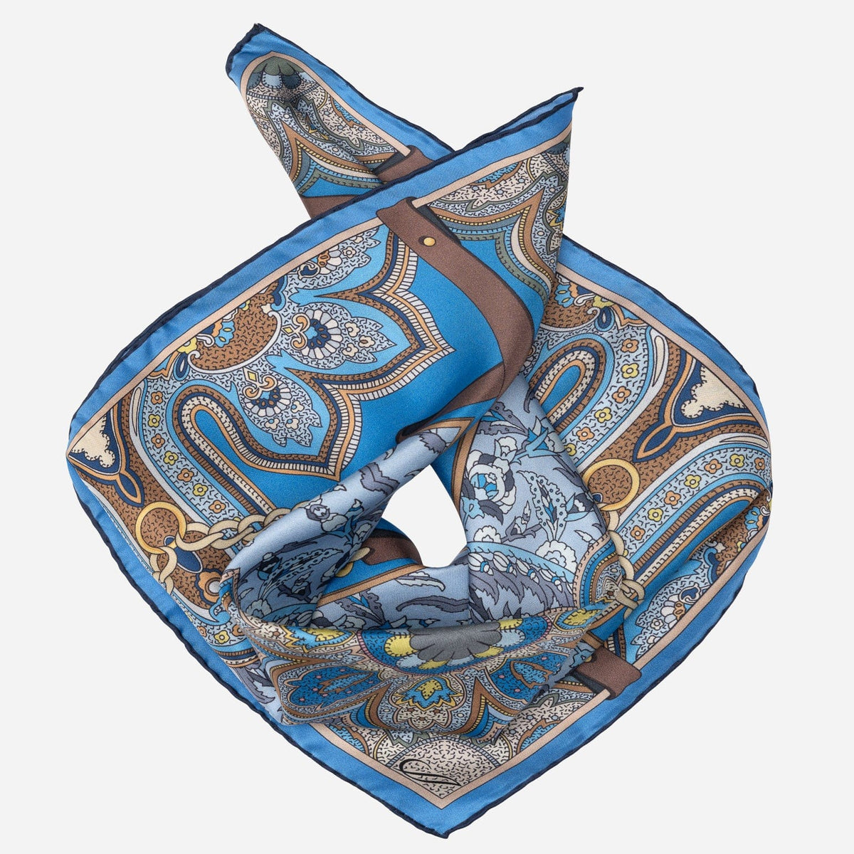 Women's Silk Bandana Ocean Blue