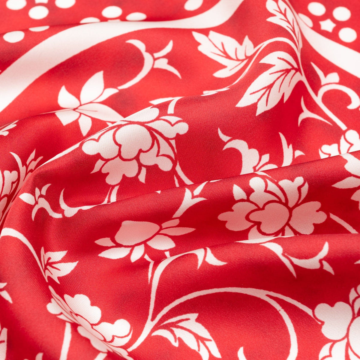 Red Italian Silk Bandana for Women
