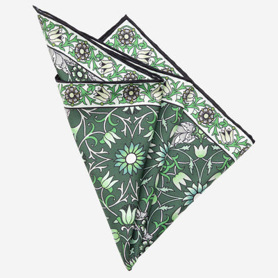 Emerald Green Silk Italian Pocket Square