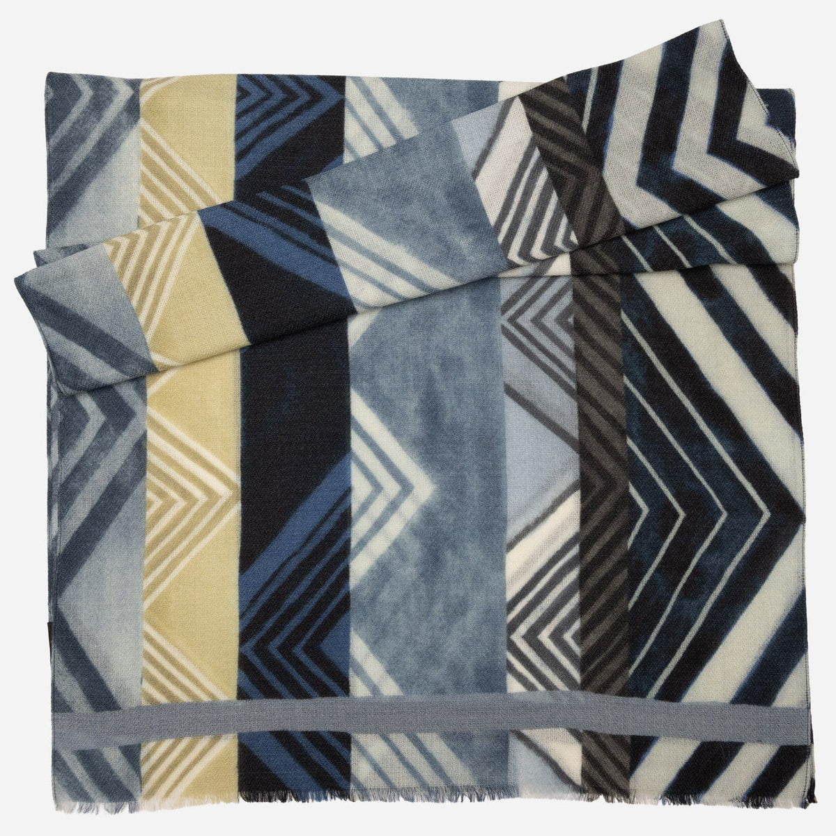 Blue Lightweight Italian Wool Scarf