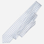 Sky Blue Polka Dot Italian Silk Tie