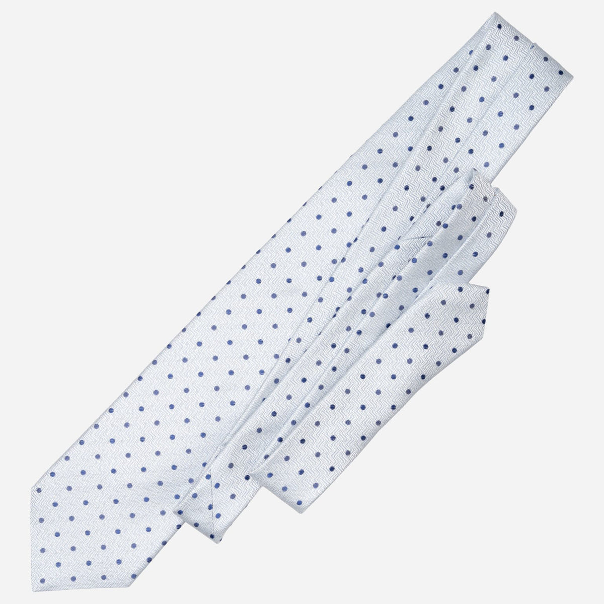 Sky Blue Polka Dot Italian Silk Tie