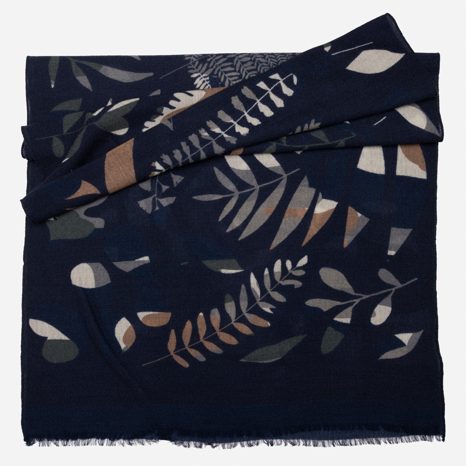Navy Lightweight Italian Wool Scarf