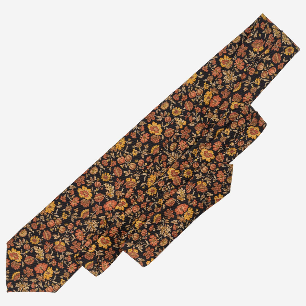 Black Floral Madder Silk Tie