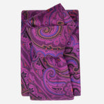 Magenta Paisley Handmade Italian Silk Tie