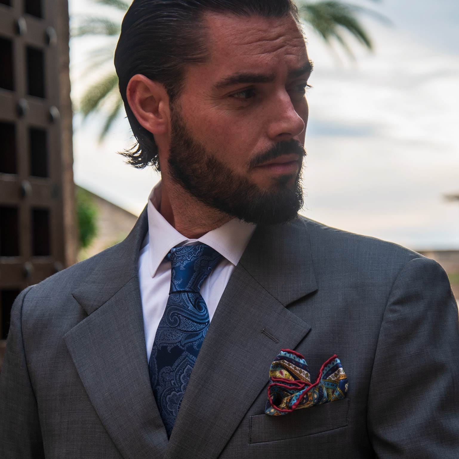 Royal Blue Italian Silk Jacquard Tie