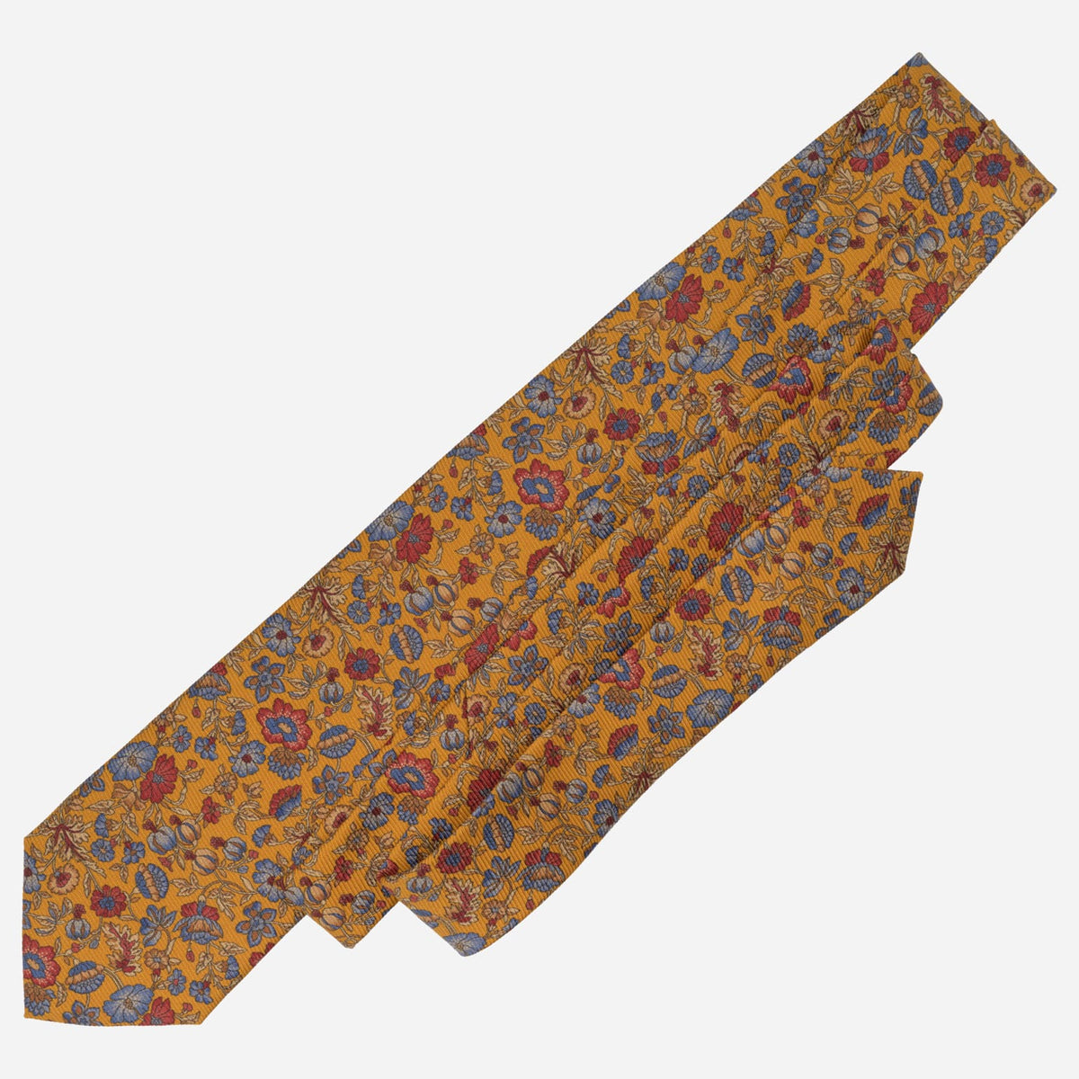 Amber Yellow Floral Madder Silk Tie